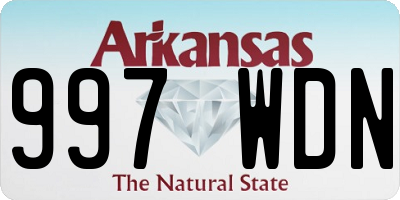 AR license plate 997WDN