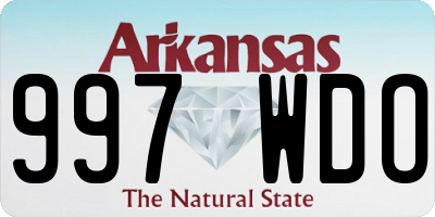AR license plate 997WDO