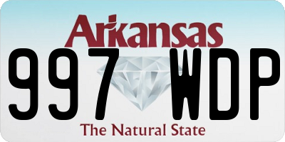 AR license plate 997WDP