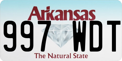 AR license plate 997WDT