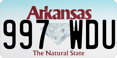 AR license plate 997WDU
