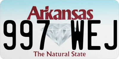 AR license plate 997WEJ