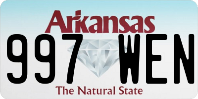 AR license plate 997WEN