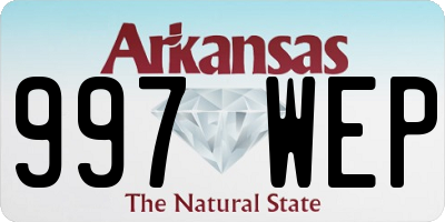 AR license plate 997WEP