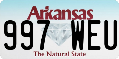 AR license plate 997WEU