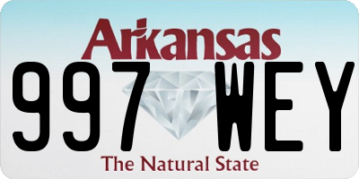 AR license plate 997WEY