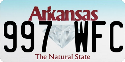 AR license plate 997WFC