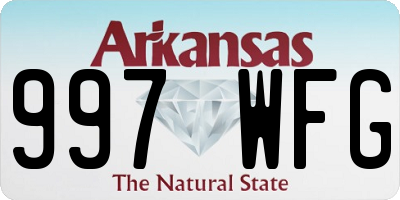 AR license plate 997WFG