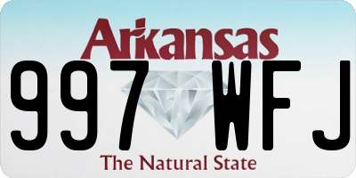 AR license plate 997WFJ
