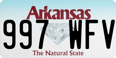 AR license plate 997WFV