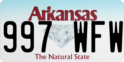 AR license plate 997WFW