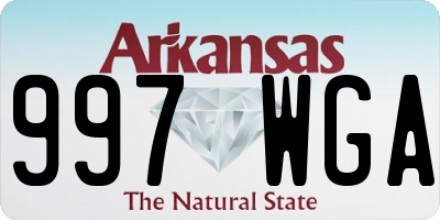 AR license plate 997WGA