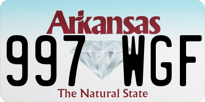 AR license plate 997WGF