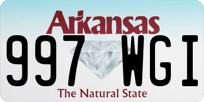 AR license plate 997WGI