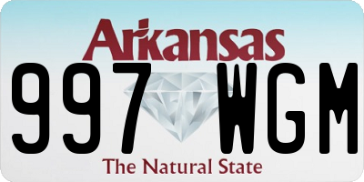AR license plate 997WGM
