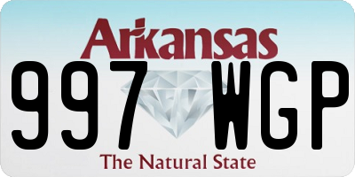 AR license plate 997WGP