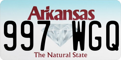AR license plate 997WGQ