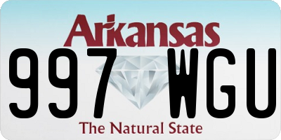 AR license plate 997WGU