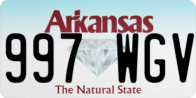 AR license plate 997WGV