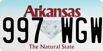 AR license plate 997WGW