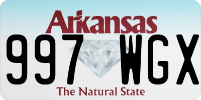 AR license plate 997WGX