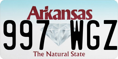 AR license plate 997WGZ
