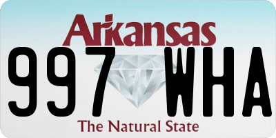 AR license plate 997WHA
