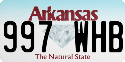 AR license plate 997WHB