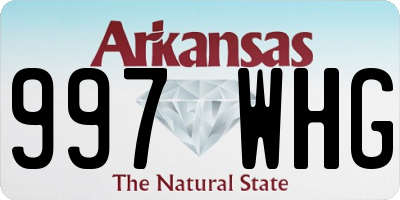 AR license plate 997WHG