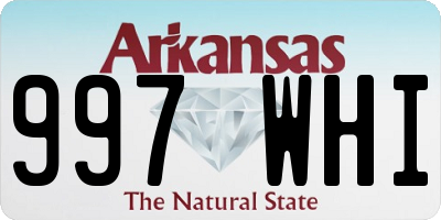 AR license plate 997WHI