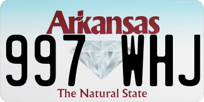 AR license plate 997WHJ