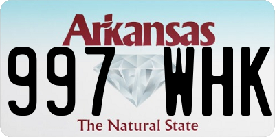 AR license plate 997WHK