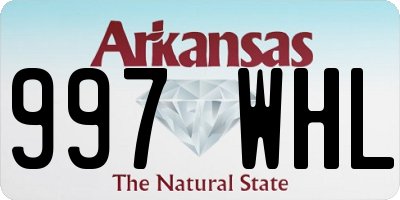 AR license plate 997WHL