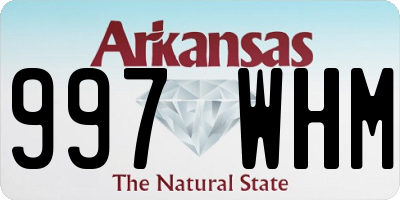 AR license plate 997WHM