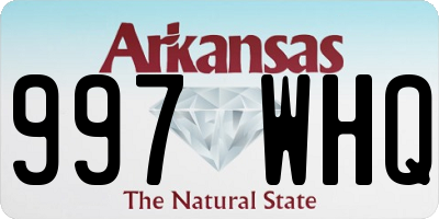 AR license plate 997WHQ