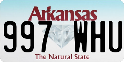 AR license plate 997WHU
