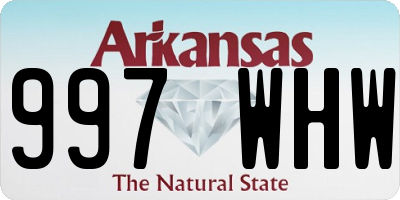 AR license plate 997WHW