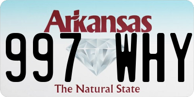 AR license plate 997WHY