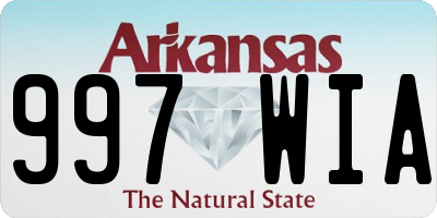 AR license plate 997WIA