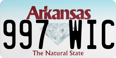 AR license plate 997WIC
