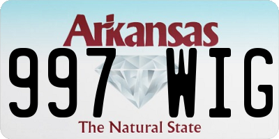 AR license plate 997WIG