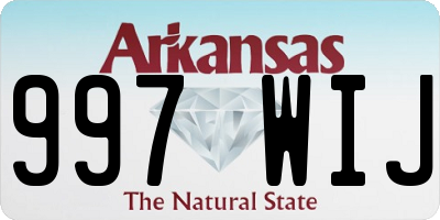 AR license plate 997WIJ