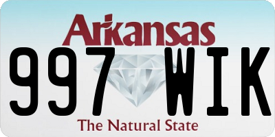 AR license plate 997WIK