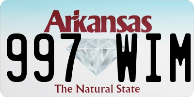 AR license plate 997WIM