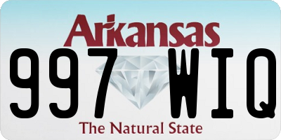 AR license plate 997WIQ