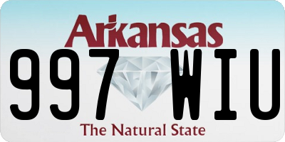 AR license plate 997WIU