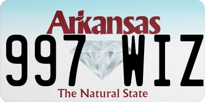 AR license plate 997WIZ