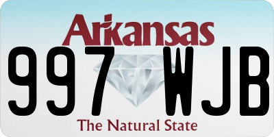 AR license plate 997WJB