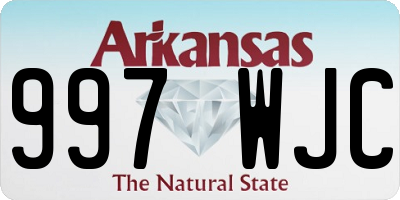 AR license plate 997WJC