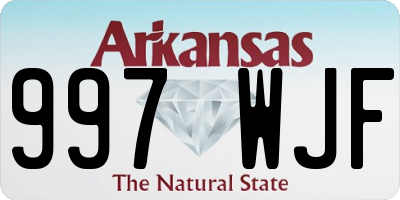 AR license plate 997WJF